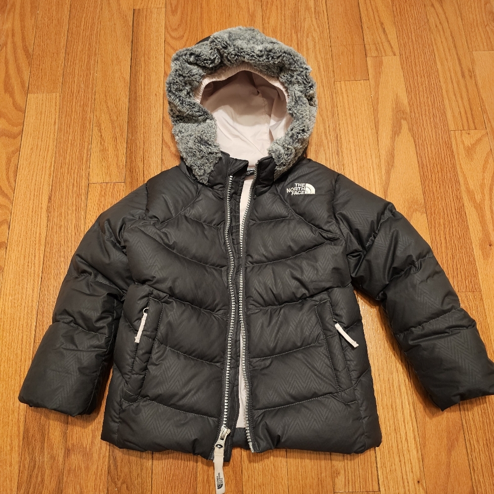 The North Face Polar Water Repellent Down Park Toddler Girls Size 3T, Grey Pink